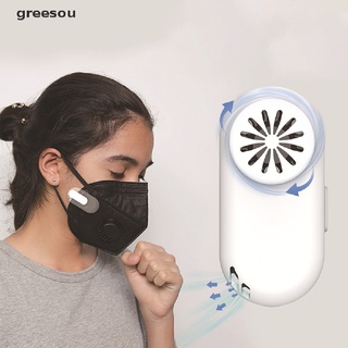 greesou ventilador portátil reutilizable para máscara facial clip-on filtro de aire usb recargable mini ventilador mx