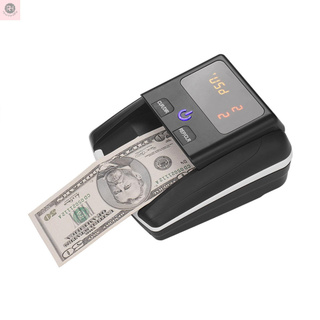 RLPortable Small Banknote Bill Detector Denomination Value Counter UV/MG/IR Detection with Battery Counterfeit Fake Money Currency Cash Checker Tester Machine for USD EURO