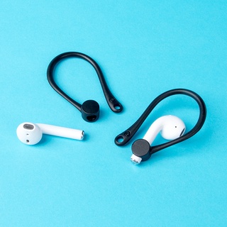 1 par de auriculares Bluetooth con correa antipérdida de silicona con clip de gancho y bucle. (6)