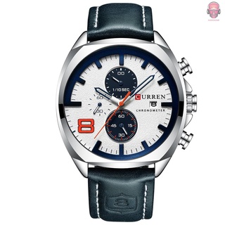 CURREN 8324 hombre cuarzo reloj deportivo marca moda Casual masculino multifunción impermeable reloj de pulsera