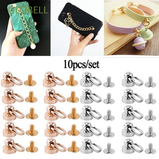 GLOBELL 10pcs Phone Case accessorie Garment Rivets Brass Nail Leather Craft Round Ring Head Clothes/Bag/Shoes Cloth Button DIY Stud Round Head Screws/Multicolor