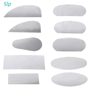 Slp 10PCS Pottery Clay Steel Scraper For Polymer Steel Cutter Ceramic Serrated Tools
