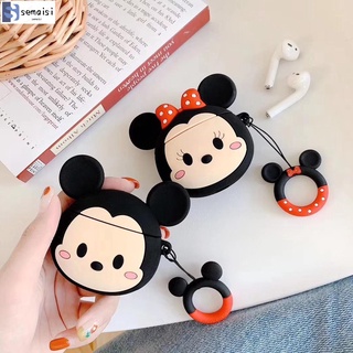 ✨Productos al contado✨De dibujos animados de Mickey Minnie AirPods Bluetooth auriculares lindo cubierta de Apple auriculares conjunto de silicona 🔥semaisi🔥