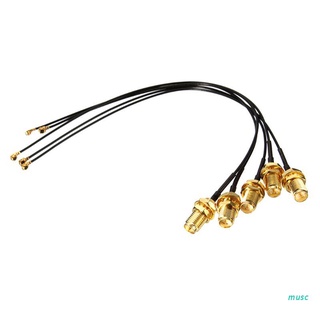 musc 5PCS Cable de extensión IPX a RP SMA hembra conector antena WiFi Pigtail Cable