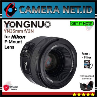 Yongnuo YN35mm F/2N lente para lente Nikon F-Mount - filtro gratuito Kenko