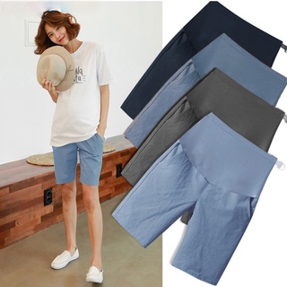 1/2 Length Thin Cotton Linen Maternity Short Pants Summer Fashion Shorts Clothes for Pregnant Women Casual Belly Pregnancy