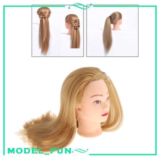 [12] cabeza de maniquí de fibra sintética cabello de 24,8 pulgadas de largo peinado cosmetología muñeca cabeza peluquería para cortar trenzado