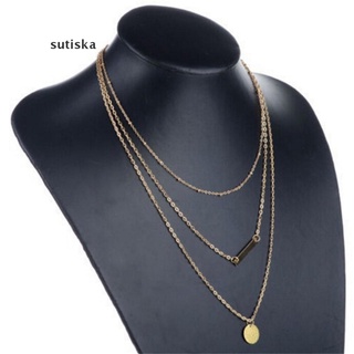 sutiska collar/choker con colgante de cadena chapado en oro para mujer con dije mx (2)