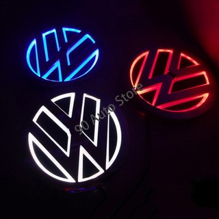Coche delantero centro 5D luz LED Auto emblema trasero insignia adhesivo para Volkswagen VW Passat POLO Vento escarabajo (1)