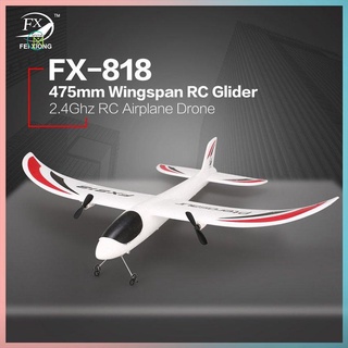 prometion fx fx-818 2.4g 2ch control remoto planeador 475 mm envergadura epp rc avión de ala fija drone para niños regalo rtf
