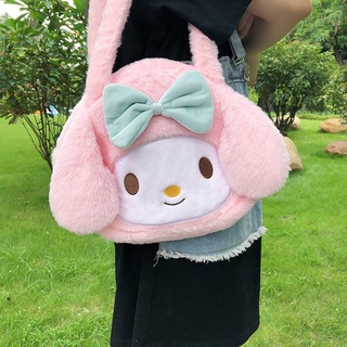 Sanrio The new little devil Kuromi handbag Cinnamoroll tote bag black single shoulder bag women My Melody large-capacity storag small round bag