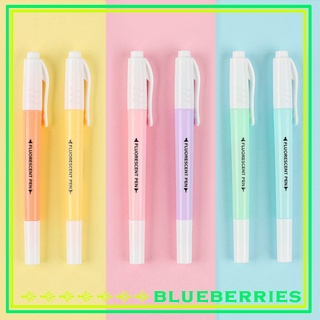 resaltadores bolígrafos 6 coloridos colores surtidos doble pastel marcador conjunto de puntas finas pluma fluorescente para aula de oficina