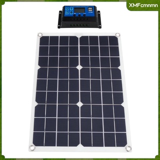 [XMFCMNMN] 20W Panel Solar Flexible 10A 12V 24V Controlador Cargador de Coche para RV Coche Barco
