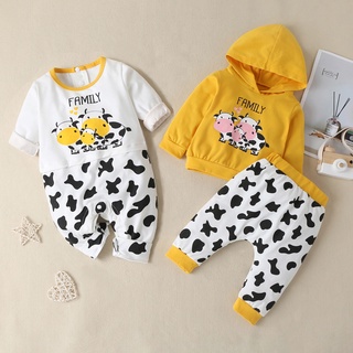 ╭trendywill╮Infant Baby Boys Girls Cartoon Animal Letter Romper Jumpsuit Sister Clothes