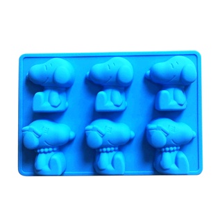 Co Snoopy perro silicona Sugarcraft Fondant pastel Chocolate decoración DIY 3D molde para hornear
