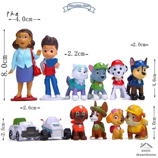 Paw Patrol [DH]12 unids/Set patrulla canina rescate perro figura muñecas juguetes PVC Anime modelo de acción niño regalo de cumpleaños figura de acción