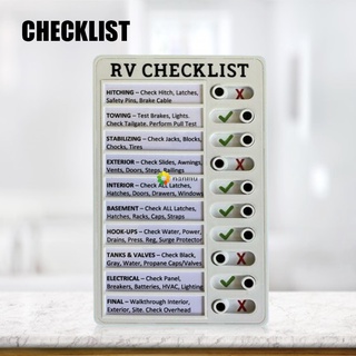 Portátil RV lista de verificación tablero de notas extraíble reutilizable creativo nota almohadilla para el hogar Camping viaje