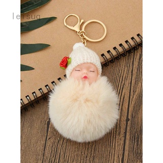 lindo llavero rosa de decoración para bebés/llavero/pelota de conejo/bolsa colgante pequeña