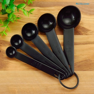 [Milkcover] Weighing Spoons Portable Lightweight Convenient Black Baking Coffee Measuring Spoons Cups for Home