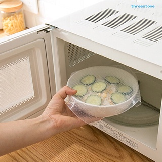 threestone silicona envoltura de alimentos transparente reutilizable sello cubierta fresco mantener película herramienta de cocina (4)
