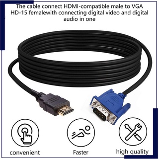 cable convertidor compatible con hdmi a vga para pc/laptop/adaptador de alta resolución