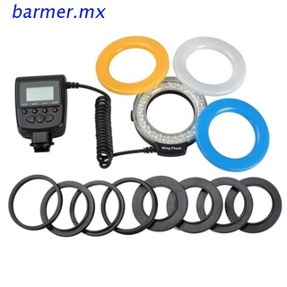 bar1 hd-130 macro led anillo flash bundle dslr cámara anillo flash kit con adaptador anillos y difusores flash compatibles con pentax