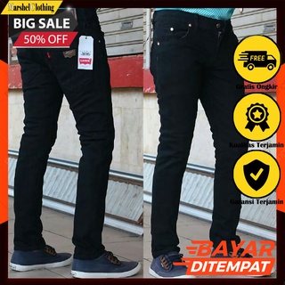 Levi Black Jeans hombre Slimfit Stret - pantalones vaqueros para hombre S-M-L-XL 27-34