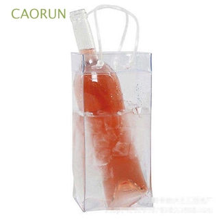 CAORUN verano cubos de hielo portador de vino accesorios enfriadores de vino enfriador de vino cubo botella enfriador plegable bolsa de hielo caliente Multicolor (1)