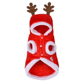 Ropa de perro de navidad disfraz de mascota divertido lindo alce disfraz de invierno cálido para perro mascota disfraz de año nuevo traje (5)