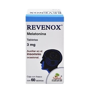 Melatonina Auxiliar en el Insomnio Ocasional REVENOX-60 Tabletas- Salud Natural
