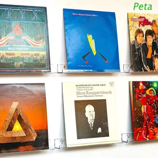 Peta 6 piezas de acrílico álbum titulares de discos estantes de exhibición arte para el coleccionista de discos