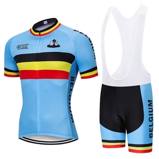 2022 nuevos hombres ropa de ciclismo + bicicleta moutain conjunto de manga corta + secado rápido transpirable pro ciclismo jersey + pantalones cortos con pantalones acolchados 20d