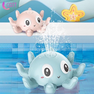 juguetes de baño para niño 1-3, diversión bañera piscina baño juguete, rociador de inducción squirter pulpo pulverizador de agua juguete para bebé (1)