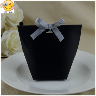 ☆ ☆ ☆ 50pcs Bolsa de papel Kraft Bolsa de caramelo Favores de boda Paquete de caja de regalo