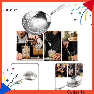CODS Silver Color Julep Strainer Strong Construction Durable Scoop Strainer Hollow for Bar