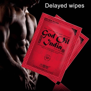 5pcs Men Wet Wipes Delay Oil Delay Ejaculation Stimulation Sex Products