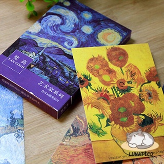 LUNATICO 30 PCs/lot Colorido Van Gogh pintura al oleo Nuevo Tarjetas postales Marcador Decoraciones DIY Classic Regalo Office & school supplies Retro