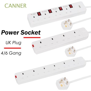 CANNER Plug and Play Home Electricidad Cable Interruptor De Extensión De Plomo Cargador Reino Unido Enchufe