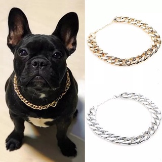 Electroplating Gold Dog Chain Collar Pet Jewelry Photo Props Dog Accessories 40CM For Small Large Dogs Pet Supplies