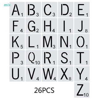 mix 26pcs/set Alphabet Letters Stencils Drawing Template DIY Painting Scrapbooking Stamping Embossing Album Card