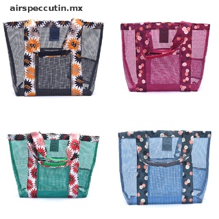 【airspeccutin】 Outdoor Mesh Beach Bag Travel Bag Shoulder Bag Beach Toys Net Bag Shopping Bag [MX]
