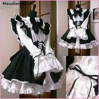 [MaudlandGood] Women Maid Outfit Anime Dress Apron Dress Lolita Dress Men Cafe Costume Cosplay .