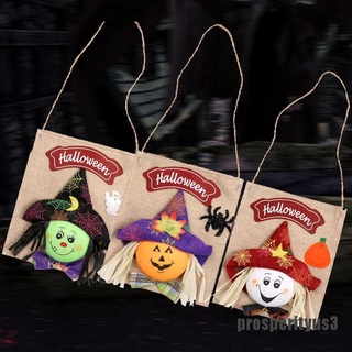 (prosperityus3) Bolsas de Halloween, fiesta de calabaza caramelo bolsas con asas Eco reutilizables
