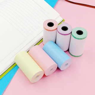 6PCS papel térmico colorido imprimible rollo de papel adhesivo directo térmico papel 57*30 mm para PeriPage (1)