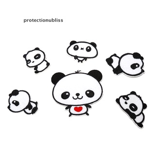 prmx 6 dulces pandas bordado tela plancha sobre parche para coser motivo apliques ~6pcs~ bliss