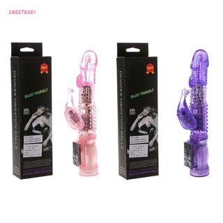 SWEETBABY Rabbit Vibrators 12 Speeds vibration Rotation Sex Vibrator MAssager for Women