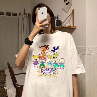 Camisetas de algodón de estilo Vintage de cómics elegantes, camisetas holgadas de verano con cuello redondo para mujer, nuevas camisetas de Harajuku para adolescentes de 2021, ropa Kawaii para estudiantes