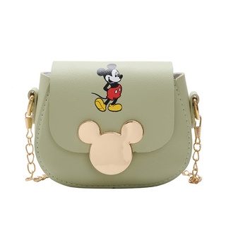 Disney Mickey Mouse Pu Messenger Bag 2021 New Kids Girl Bag Mini Cartera Moda Mickey Mouse Patrón Bolsa de cadena (4)