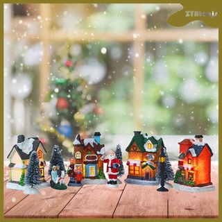 [nuevas llegadas] navidad casa pueblo mini funciona con pilas led luz led conjunto de luces led decoración figuritas para molino de viento interior