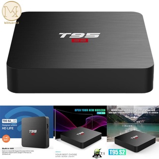 Home Theater T95 S2 Android 7.1 Smart Tv Set-Top Box Player 4K 1+8G Wifi Media Player Tv Box Smart Hdtv Box US Plug
